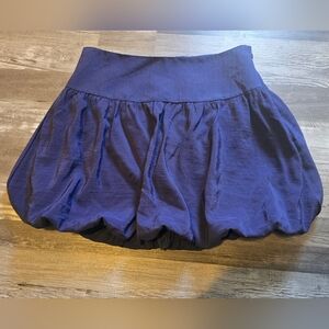 Women’s Navy Bubble Hem Mini Skirt Preppy Coquette Girl Spring Chic Size 10